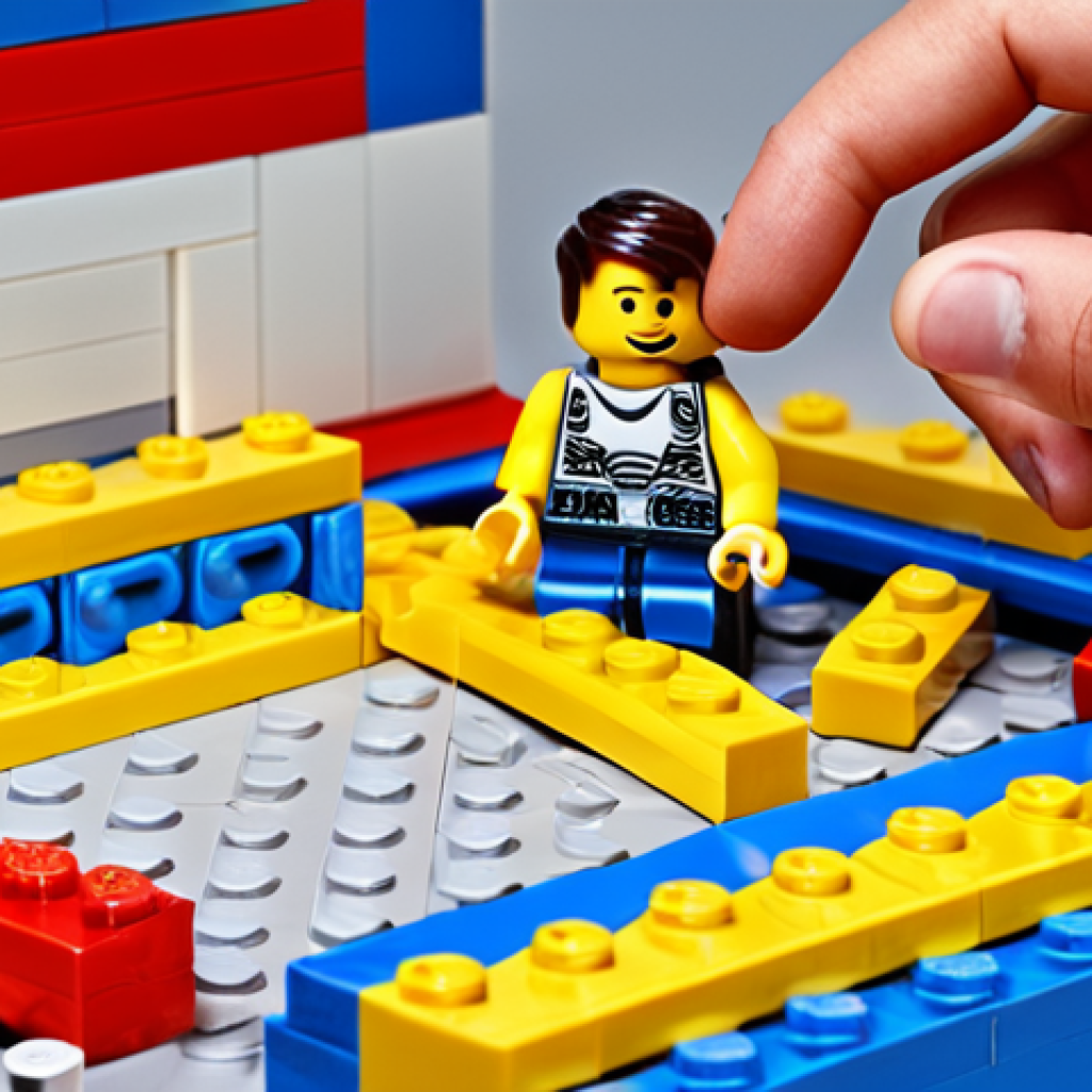 **

Lean startup concept: Customer feedback as Lego blocks building a perfect product, quickly launching an MVP and improving based on customer reactions.

**